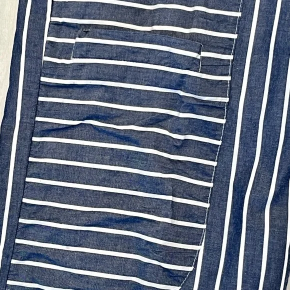 Tulip Brand Lightweight Cotton Striped Cropped Pants Sz XS - Picture 9 of 12